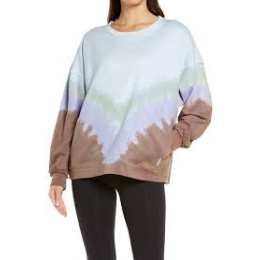 Free People Movement Metti Ombre Sweatshirt Oversized philox combo Boxy Size S